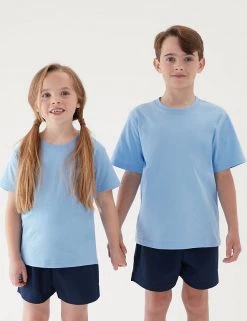 M&S Collection PE Kit Unisex Pure Cotton T-Shirt (2-16 Yrs) -Outlet The Tidy Tots Store SD 04 T93 2760 QE X EC 0