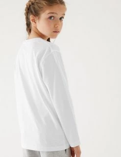 M&S Collection Polo-shirts Unisex Pure Cotton StayNew™ T-Shirt (2-16 Yrs) -Outlet The Tidy Tots Store SD 04 T93 2761 Z0 X EC 3