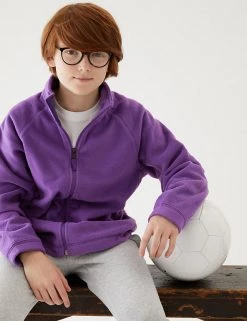 M&S Collection Jumpers Unisex Zip Fleece (2-16 Yrs) -Outlet The Tidy Tots Store SD 04 T93 4311 D0 X EC 1