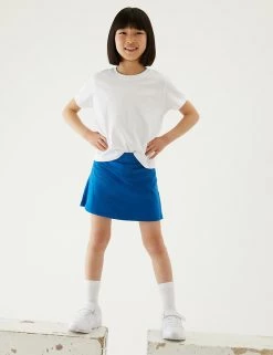 M&S Collection Shorts Girls' Cotton With Stretch Sports Skorts (2-16 Yrs) -Outlet The Tidy Tots Store SD 04 T93 5252 RA X EC 0