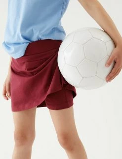 M&S Collection Shorts Girls' Cotton With Stretch Sports Skorts (2-16 Yrs) -Outlet The Tidy Tots Store SD 04 T93 5252 XM X EC 3