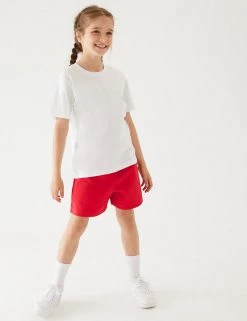 M&S Collection Unisex Pure Cotton Sports Shorts (2-16 Yrs) -Outlet The Tidy Tots Store SD 04 T93 5254 B0 X EC 2
