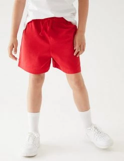 M&S Collection Unisex Pure Cotton Sports Shorts (2-16 Yrs) -Outlet The Tidy Tots Store SD 04 T93 5254 B0 X EC 3