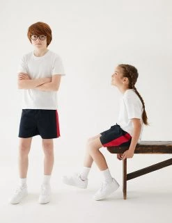 M&S Collection Unisex Pure Cotton Sports Shorts (2-16 Yrs) -Outlet The Tidy Tots Store SD 04 T93 5254 B4 X EC 0