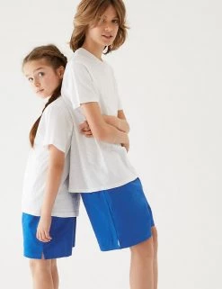 M&S Collection Unisex Pure Cotton Sports Shorts (2-16 Yrs) -Outlet The Tidy Tots Store SD 04 T93 5254 RA X EC 0