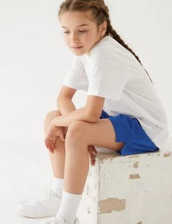 M&S Collection Unisex Pure Cotton Sports Shorts (2-16 Yrs) -Outlet The Tidy Tots Store SD 04 T93 5254 RA X EC 2