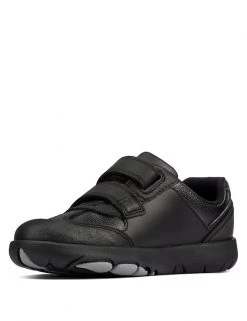 CLARKS Kids' Leather Riptape School Shoes (Kid Size 10-2.5) 10 CLARKS Kids' Leather Riptape School Shoes (Kid Size 10-2.5) -Outlet The Tidy Tots Store SD 08 T94 3012 Y0 X EC 3
