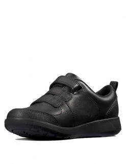 CLARKS Kids' Leather Riptape School Shoes (Kid Size 10-2.5) -Outlet The Tidy Tots Store SD 08 T94 3105 Y0 X EC 3
