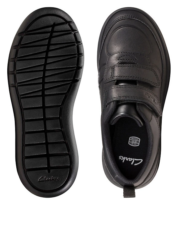 CLARKS Kids' Leather Riptape School Shoes (Kid Size 10-2.5) 4 CLARKS Kids' Leather Riptape School Shoes (Kid Size 10-2.5) - Image 2