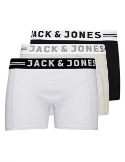 JACK & JONES Men's Trunks 3pk Cotton Rich Trunks