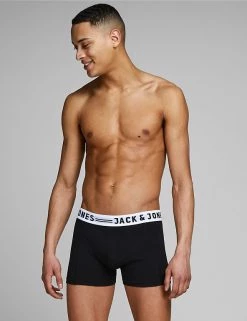 JACK & JONES Men's Trunks 3pk Cotton Rich Trunks -Outlet The Tidy Tots Store SD 10 T18 1278 T4 X EC 3