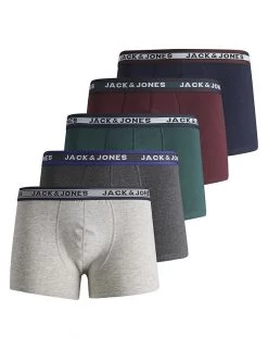 JACK & JONES JUNIOR Underwear 5pk Cotton Rich Trunks (8-16 Yrs)